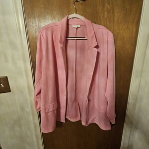 Ultra Flirt Pink Open-Front Women's Blazer Jacket